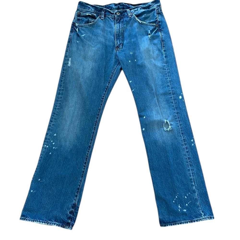 UPCYCLED, DISTRESSED & DESTROYED DESIGNER DENIM JEANS Size 32 x 32 Patchwork